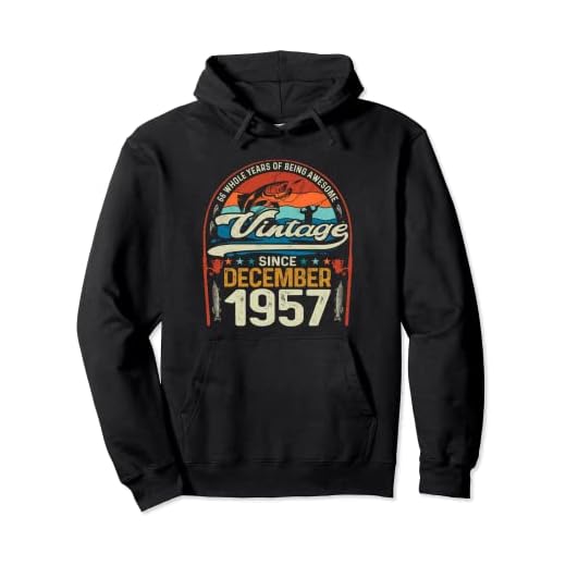 66 años de edad, amantes de la pesca con mosca, diciembre de 1957 - cumpleaños 66 Sudadera con Capucha