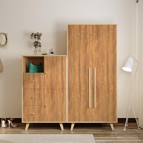 Hode Klebefolie Möbel Möbelfolie Holzoptik Selbstklebend, Holzfolie Schrankfolien Selbstklebende Folie für Möbel Arbeitsplatte Küche, Tapete Holz Braun Eiche 40x300cm