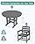 SERWALL 5-Piece Patio Dining Sets, HDPE Outdoor Table and Chairs Furniture Set, 45" Round Dining Table and 4 Dining Chairs, Gray