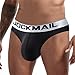 JOCKMAIL Mens Briefs Underwear Men's Cotton Brief Breathable Soft Briefs Sports Underwear for Men (US, Alpha, X-Large, Regular, Regular, 397Black)