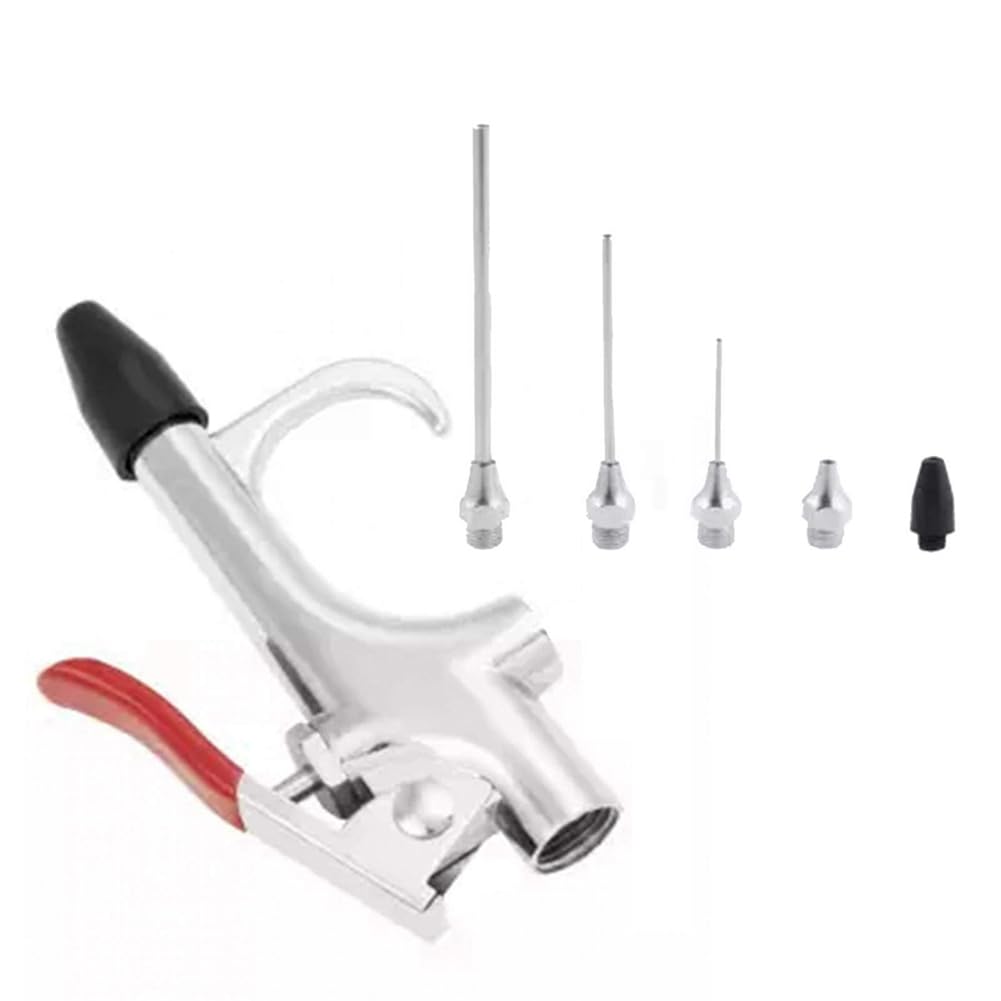 Ctrlzs Air Machine Compressor Blower Tool Kit Zinc Alloy 5Pc Air Blow Apparatus Accessory Kit,Connection Air Nozzle Blow Set