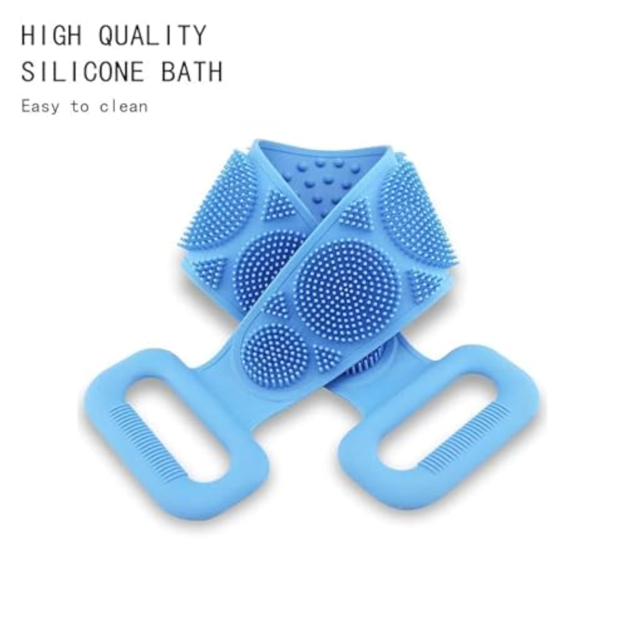 Silicone Back Body Scrubber Bath Brush with Long Handle