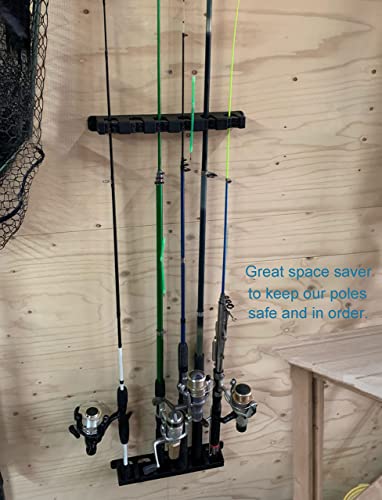 Ducurt Fishing Rod Holders Vertical Rod Rack, Fishing Pole Holders For Garage, Wall, Ceiling Rod Stand, Black #TOP1