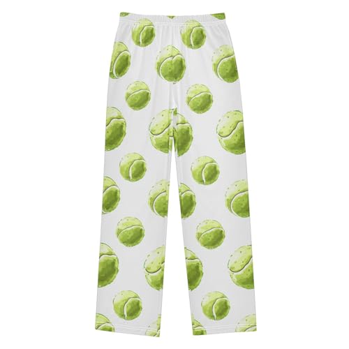 Pajama Pants Watercolor Tennis Balls Long Sleep Pants Lounge Bottoms