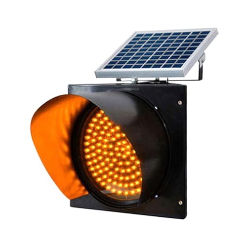 Feu de circulation solaire LED IP65 YVYKFZD clignotant jaune - 2