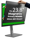 Magnetic Privacy Screen for Computer Monitor 23.8 Inch (16:9)-Β±30Β° Privacy Protection,HD Transparent & Blue Light Blocking,Magnetic Quick Installation & Adhesive-Free, No Residue LeftοΌScratch & Fingerprint Resistant, Easy to Clean & Durable (23.8" (16:9) 537mm x 303mm)