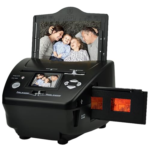Escáner De Diapositivas, Escáner De Películas De 16 MP, Visor/escáner De Películas Negativas, Convierte Películas De 35 Mm, 135, 110, 126, Diapositivas Y Negativos a Fotos Digitales En Formato JPG