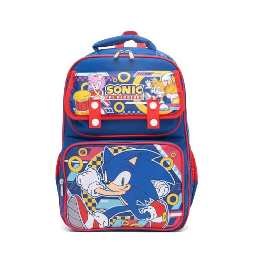 Ruz - Sonic Large School backpack with Padded Back and Adjustable Straps, Blue, A28251