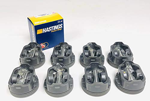 Set Of (8) +.020 Over Pistons & Moly Rings Kit Chevy 5.3L Ls1 Lm7 Moresa Hypereutectic Pistons 1999-2003 Dish Top 3.800" Bore Diameter #TOP2