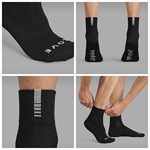 Image of GripGrab Lightweight SL Summer Cycling Socks - 2 Lengths, Road & Gravel | Breathable Coolmax mesh, stretch arch support, short ~3.5 in or tall ~6 in cuff - road, MTB, gravel & indoor biking