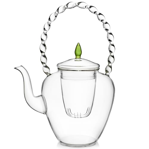 Théière en verre borosilicate Teabloom infuseur amovible couvercle 700 ml - 5