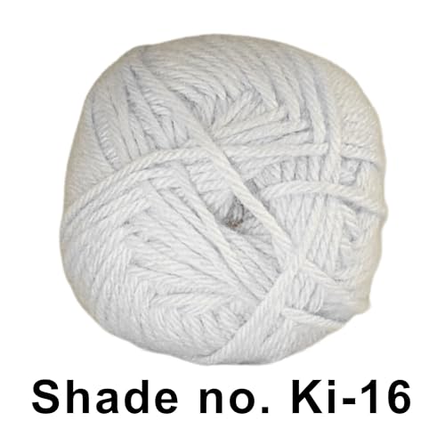 Image of VCR White Yarn, 100 Grams Hank, 190 Meters Length, Acrylic Ball for Crochet and Knitting, Soft Crosia Threads, Pack of 1 Yarn, Suitable for DIY Crafts