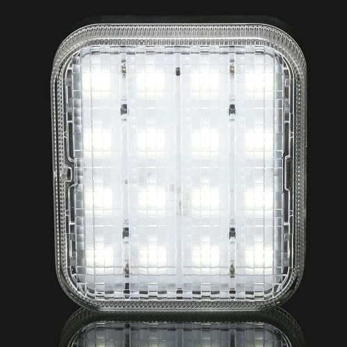ETUKER 1x Rückfahrscheinwerfer Anhänger LED 12v 24v Wasserdicht Zulassung Rückleuchten Anhänger für Traktor KFZ Caravan