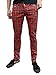 Produktbild Fuzzdandy Herren oder Damen Skinny Tartan Punk Mod Abflußrohre Hose Jeans - Rot Schottenkaro, 34 Waist x 32 Leg