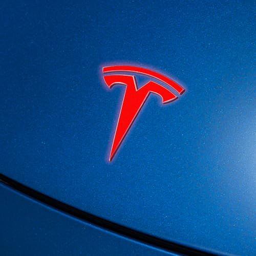 Image of IPG Compatible with Model Y Decal (8 Logo Set) Stickers Set Personalize Your Vehicle (Reflective Series - Red)