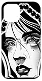 Princesse Pretty Girl Queen Blackwork Neo-Trad Tattoo Flash Coque pour iPhone 12/12 Pro