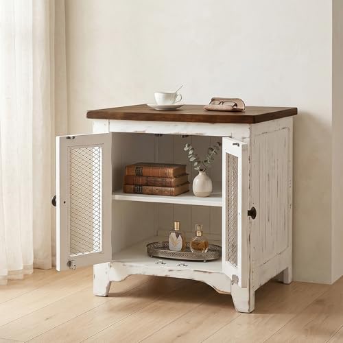 Signature Design by Ashley Wystfield End Table with Storage, White/Brown - image 7