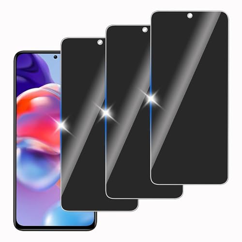 KELINAN 3 Stück Sichtschutz Displayschutz für Xiaomi Redmi Note 11 Pro+ 5G Anti-Spy Panzer Schutz Glas Folie 9H Härte Ultrabeständig Anti-Kratzer Blickschutzfolie Sichtschutzfolie Blasenfrei