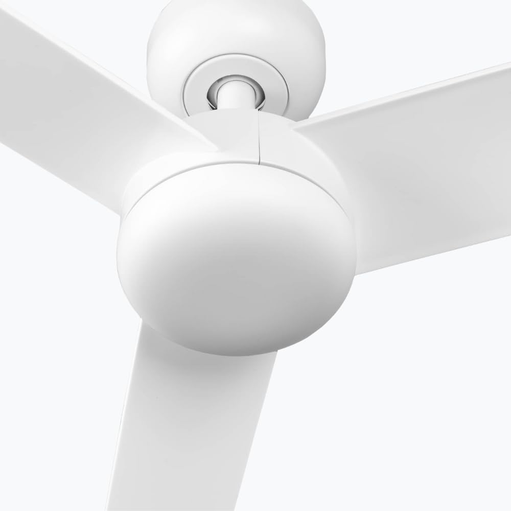 / BAIRES/Ventilador de techo blanco sin luz, Ø120 cm/Ultra Silencioso, bajo consumo, 6 Velocidades, Mando a distancia, Verano-Invierno, temporizador