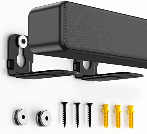 notiela Universal Soundbar Wall Mount Bracket Floating Wall Shelf for Samsung, Sony, LG, Nakamichi, Polk Audio, Vizio, Roku, Onn Soundbar Mount Mounting Bracket Sound Bar Mount Under TV