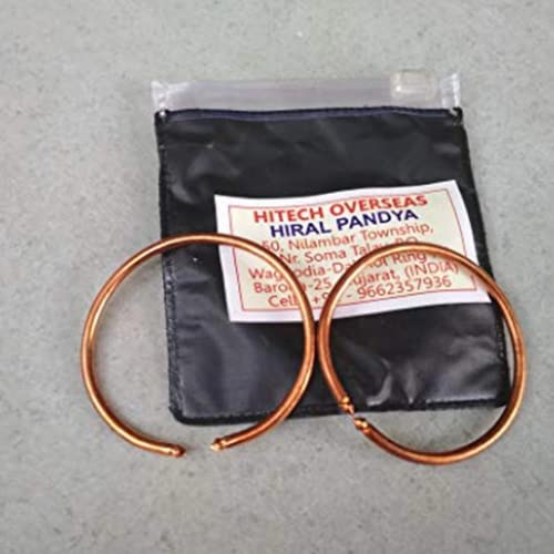 Hijet Copper Kada Anklet For New Born Babies With Adjustable Size(0 To 1 Year) For Baby Girl Or Baby Boy.(Pack Of Two), Orange, 34 #TOP4