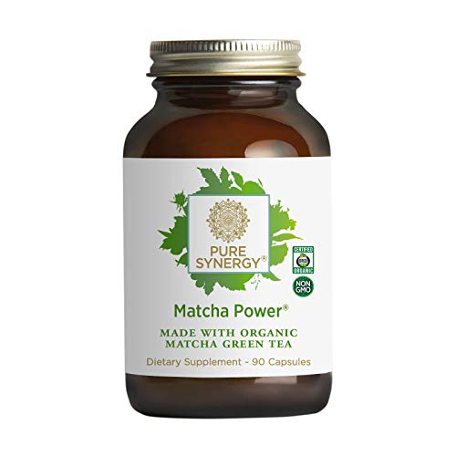 Pure Synergy Organic Matcha Ceremonial-Grade Japanese Green Tea 90 Vegetarian Capsules by The Synergy Company