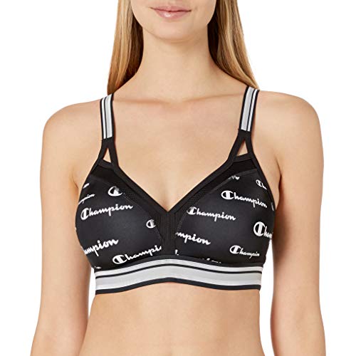 Champion Women's The Curvy Strappy-Print, Solid Scripts/Black, X Small