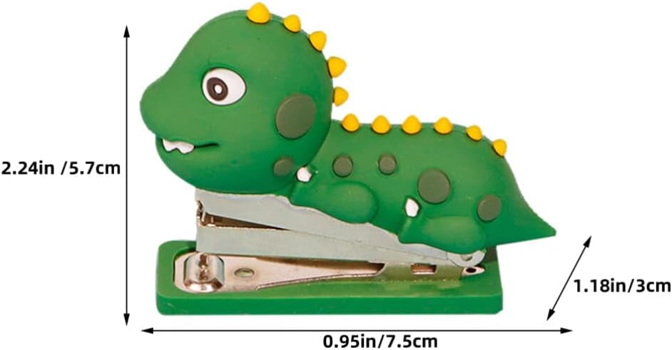EXCEART Dinosaur Mini Stapler Reusable Small Desktop Cute Office Stapler for Desk and Classroom Paper Binding with Decorative Dinosaur Design image 5