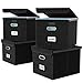 for Huolewa Portable File Organizer Boxes Set of 4, Collapsible Linen Hanging...