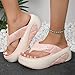 HoaloX Women's summer platform sandals - Fashionable and comfortable, suitable for outdoor wear (Pink Color,8)