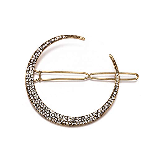 Numblartd Vintage Rhinestone Moon Snowflake Star Hair Clip Bobby Pins - Women Lady Alloy Barrettes Hairpin Side Clip Hair Accessories #TOP1