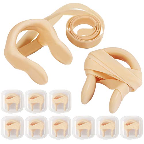Heqishun 10 Pack Silica Gel Nose Clips with Elastic Strap for Swimming Nose Plugs for Adults Kids