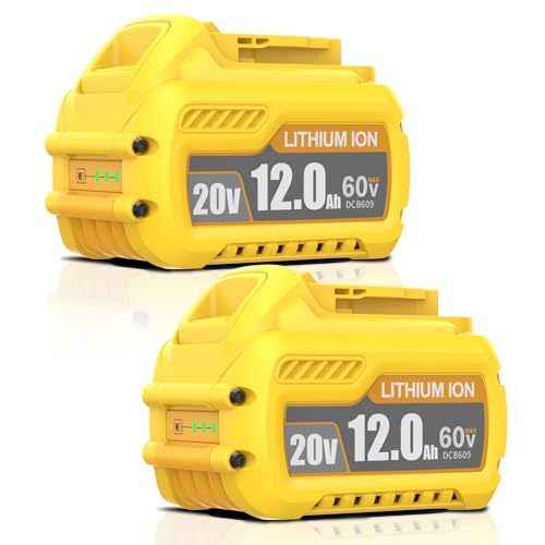 2Packs Upgraded 12000mAh Replacement for dewalt flexvolt 20v/60v Max battery
