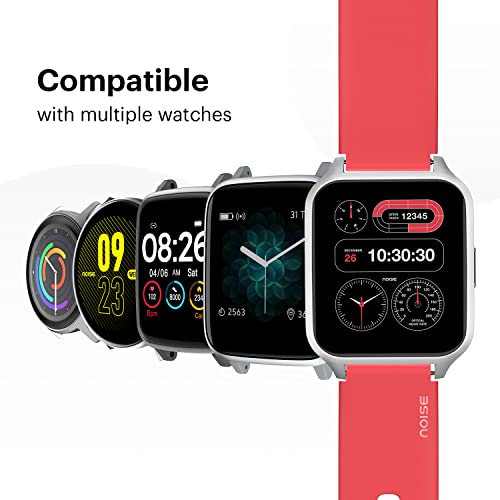 Image of Noise 22 MM Silicone Smartwatch Strap - Red - Compatible with ColorFit Ultra, ColorFit Pro 3 /Assist, ColorFit Nav /Nav+, NoiseFit Endure, NoiseFit Fusion, NoiseFit Evolve