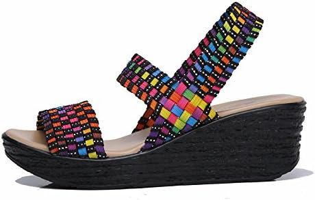 Zormey Stq 2017 Verano Mujer Sandalias Zapatos Mujer Sandalias De  Plataforma De Cuña Plana Tejida Sandalias De Tacón Alto Zapatos De Plástico  Señoras Zapatos 1017 1017 Multicolor 9 : Amazon.es: Zapatos y complementos