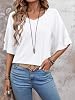 Blusas de manga 3/4 para mujer, cuello volante, casuales de entretiempo 8