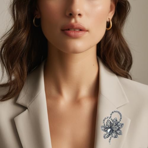 Image of Brooch Pins For Women Fashion Elegant Brooches Lapel Badges Coat Sweater Scarves Shawl Dress Accessory Wedding Party Prom Jewelry
