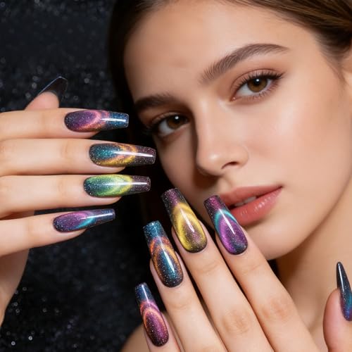 Esmalte de uñas gel 9D Cat Eye Chameleon holográfico miniatura 3