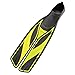 Atomic Aquatics Full Foot Split Fins for Scuba Diving & Snorkeling | Durable High-Performance Swimming Fins with Split Blade, Yellow, 9.0-10.0 (42/43)