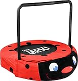 Pure Fun 36-inch Ladybug Plush Jumper Kids Trampoline with Handrail, Multicolored