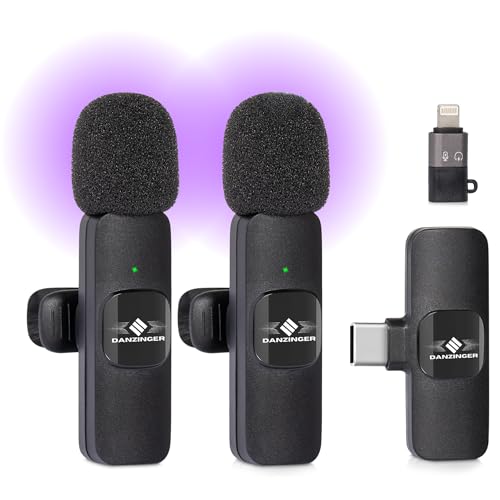 Micrófono Inalámbrico Solapa para iPhone, iPad, Android y Ordenador, Mini Micrófono Inalámbrico para Móvil con Adaptador iOS, Portátil Micrófono para Grabación de Video, Youtube, TikTok, Vlog