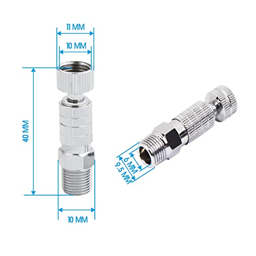 Timbertech Airbrush Quick Release Disconnect with 4PCS G1/8\" Male Fittings and Female Hose Connection for Airbrush and Air Hose Quick Release