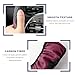 Rdxcv Car Steering Wheel Cover, 15 Inch Breathable Leather Elastic Vehicle Wheel Protector, Universal Non-Slip Carbon Fiber Steering Wheel Wrap Comfy Grip for Cars Trucks SUVs (Wine Red)