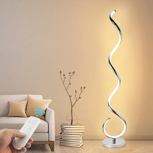 1. Design moderno a spirale per interni contemporanei. Questa moderna lampada da terra a spirale presenta un design elegante e artistico che valorizza l'arredamento minimalista, urbano e contemporaneo. Il suo profilo sottile consente di risparmiare spazio, aggiungendo al contempo un tocco decorativo sorprendente a qualsiasi stanza.