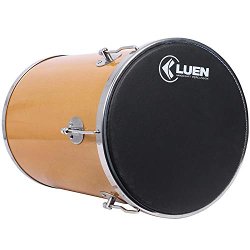 Surdo Axe - Serie Tribo 60X22' Inox Escovado Aro Bola Cromadaado Pele Animal