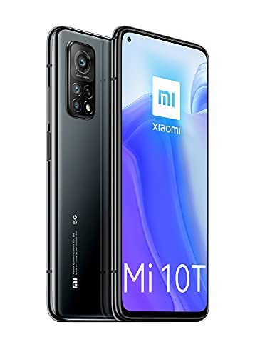 Xiaomi Mi 10T (Pantalla 6.67' FHD+ DotDisplay, 8GB+128GB, Cámara de 64MP, Snapdragon 865 5G, 5.000mAh con carga 33W) Negro Cósmico [versión española], con Alexa Hands-Free