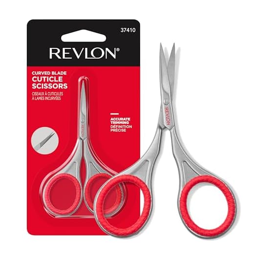 Revlon Cuticle Scissors, Ultra-Fine Stainless Steel Curved Blade for Neat Cuticles and Hangnail Trimming, Tool for Safe Cuticle Nail Care, 1 count