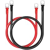 ✔ 【Practicidad】 Los cables de batería con portafusibles planos se instalan con orificios en forma de anillo que se pueden aplicar directamente al esquema de conexión requerido ， Sencillo y rápido de usar.