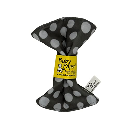 Image of Original Baby Paper - Crinkle Teether and Sensory Toy for Babies and Infants | Gray Dot | Non-Toxic, Washable | Great for Baby Showers