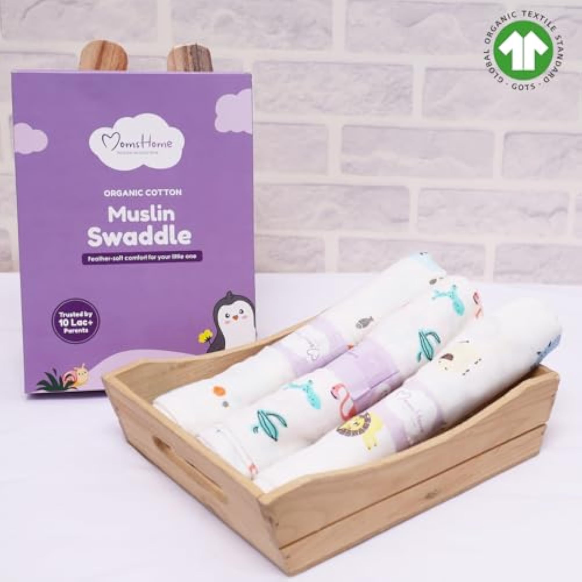 Organic Muslin Cotton Baby Swaddle